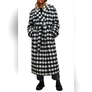 Allsaints black and white checkered jacket